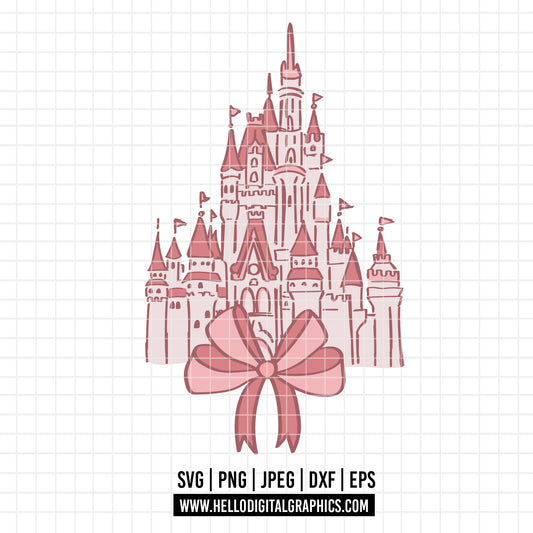 COD3252 - Castle svg, disney castle svg, disney svg, tinker bell svg, cricut, silhouette
