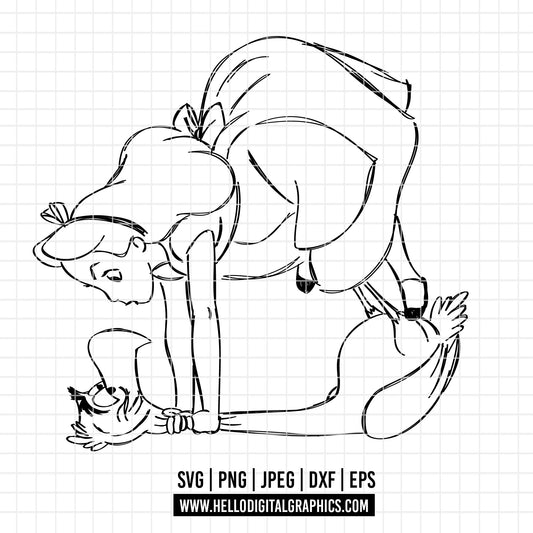 COD3259 - Alice in wonderland svg, Alice sketch svg, disney svg, Silhouette, Cricut