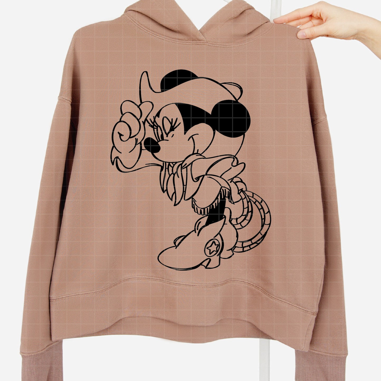 COD3260 -  Minnie Cowgirl Design PNG – Western Cartoon Style Clipart ,Disneyland magic svg, disney park svg