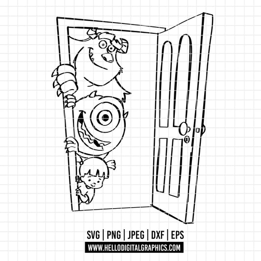COD3267 - Monster inc. DTF, The door SVG, PNG - The door of Boo, monster inc