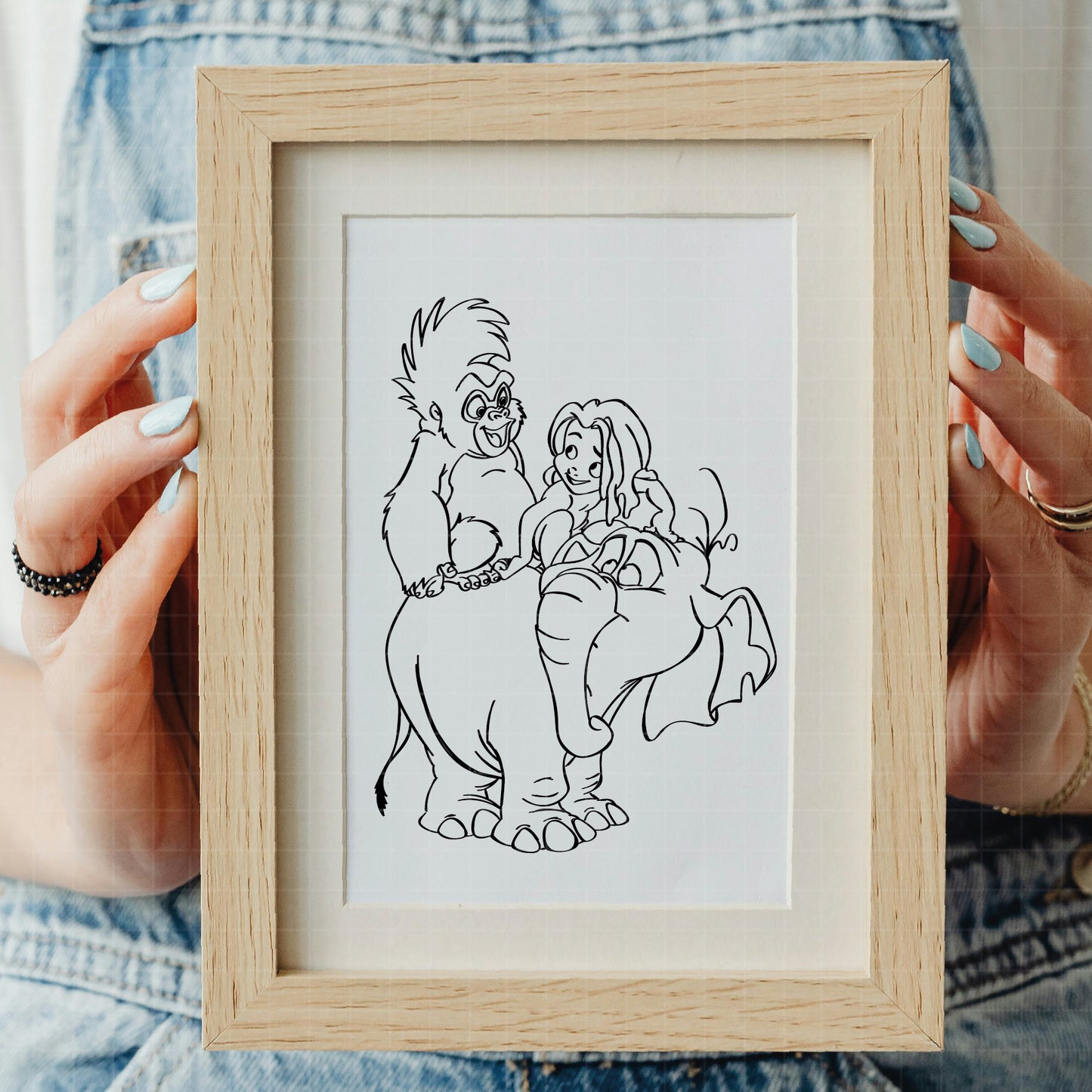 COD3270 - Tarzan svg, Disney svg, Magical svg, Tarzan and jane sketch svg, dtf, sublimation