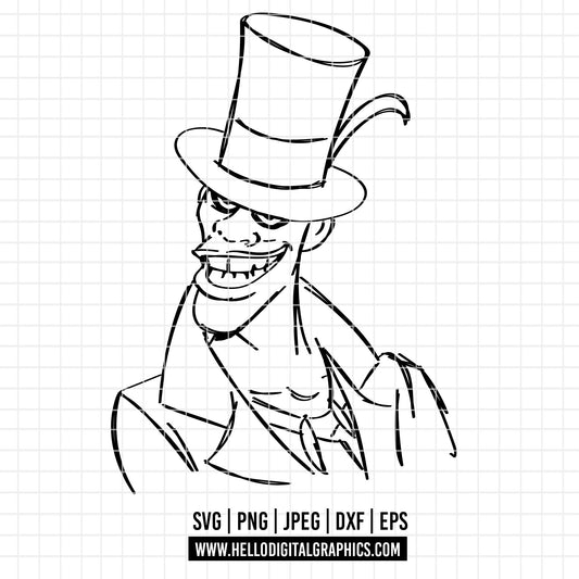 COD3279 - The Princess and the frog svg, tiana svg, frog svg, outline svg, cricut silhouette, Princess svg, Disney svg