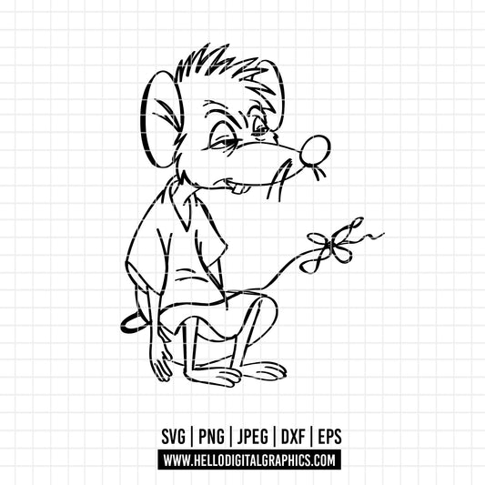 COD3281 - Cinderella Jaq Mouse Clipart, Cinderella svg, Disney svg