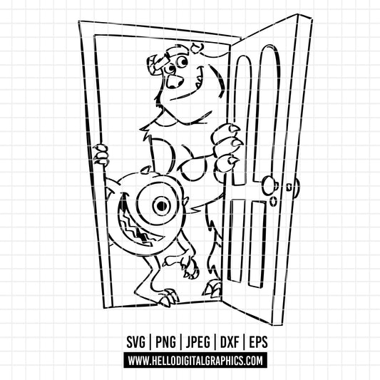 COD3283 - Monster inc. DTF, The door SVG, PNG - The door of Boo, monster inc