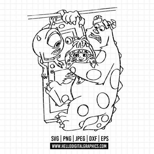 COD3284 - Monster inc. DTF, The door SVG, PNG - The door of Boo, monster inc