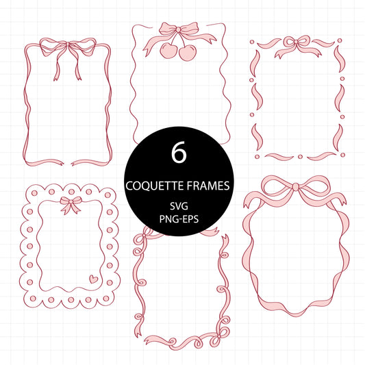 COD3287 - Doodle clipart, Frames Clipart, Aesthetic frames Clipart, frames printable, frames svg