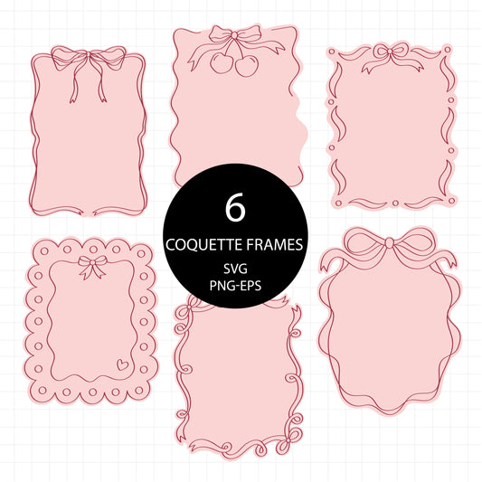 COD3291 - Doodle clipart, Frames Clipart, Aesthetic frames Clipart, frames printable, frames svg