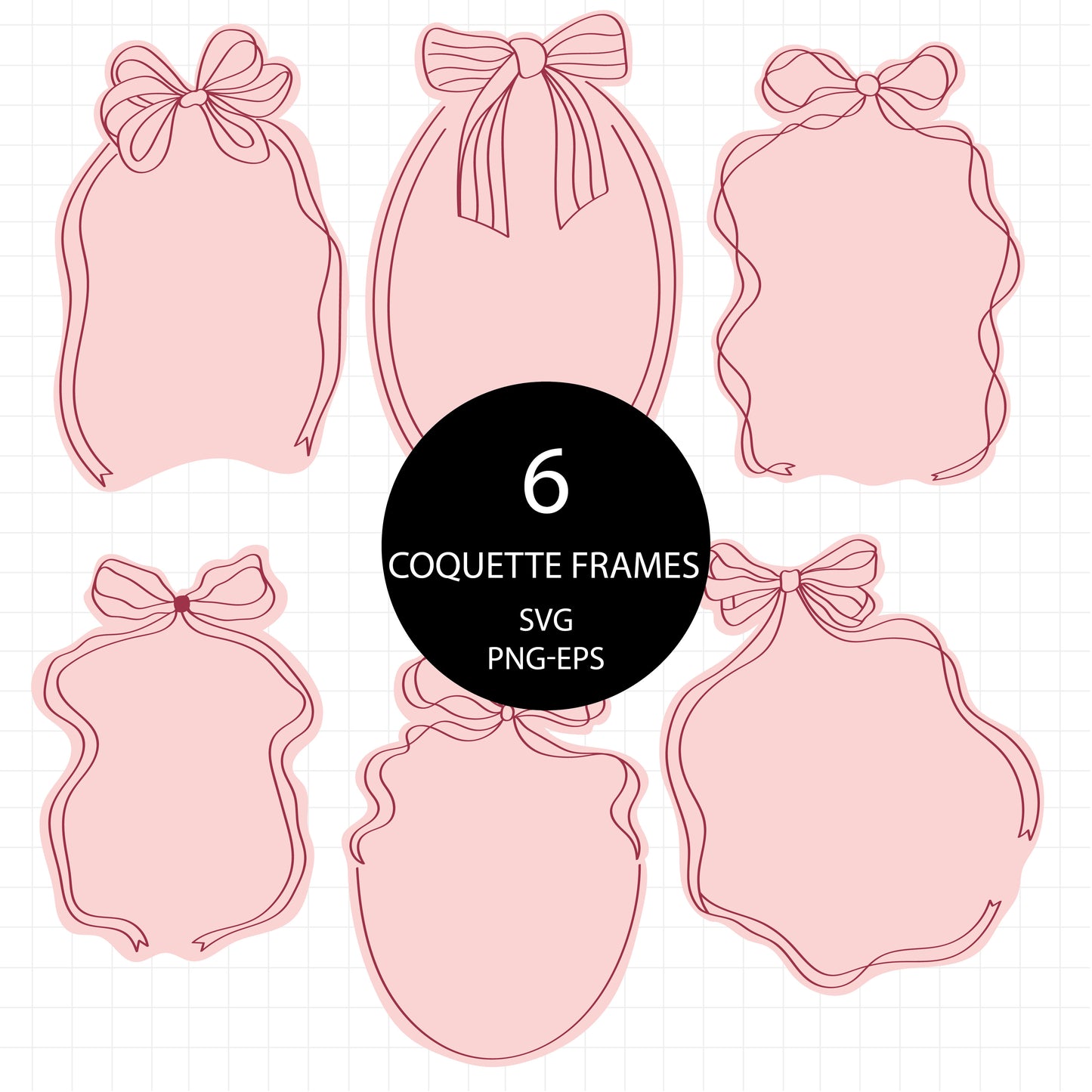 COD3292 - Doodle clipart, Frames Clipart, Aesthetic frames Clipart, frames printable, frames svg