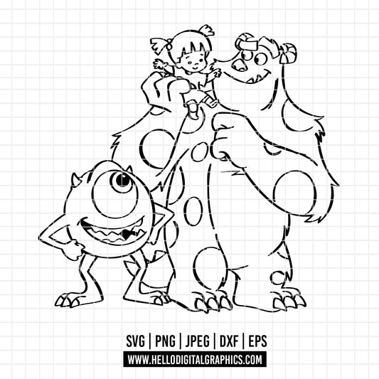COD3294 - Monster inc. DTF, The door SVG, PNG - The door of Boo, monster inc