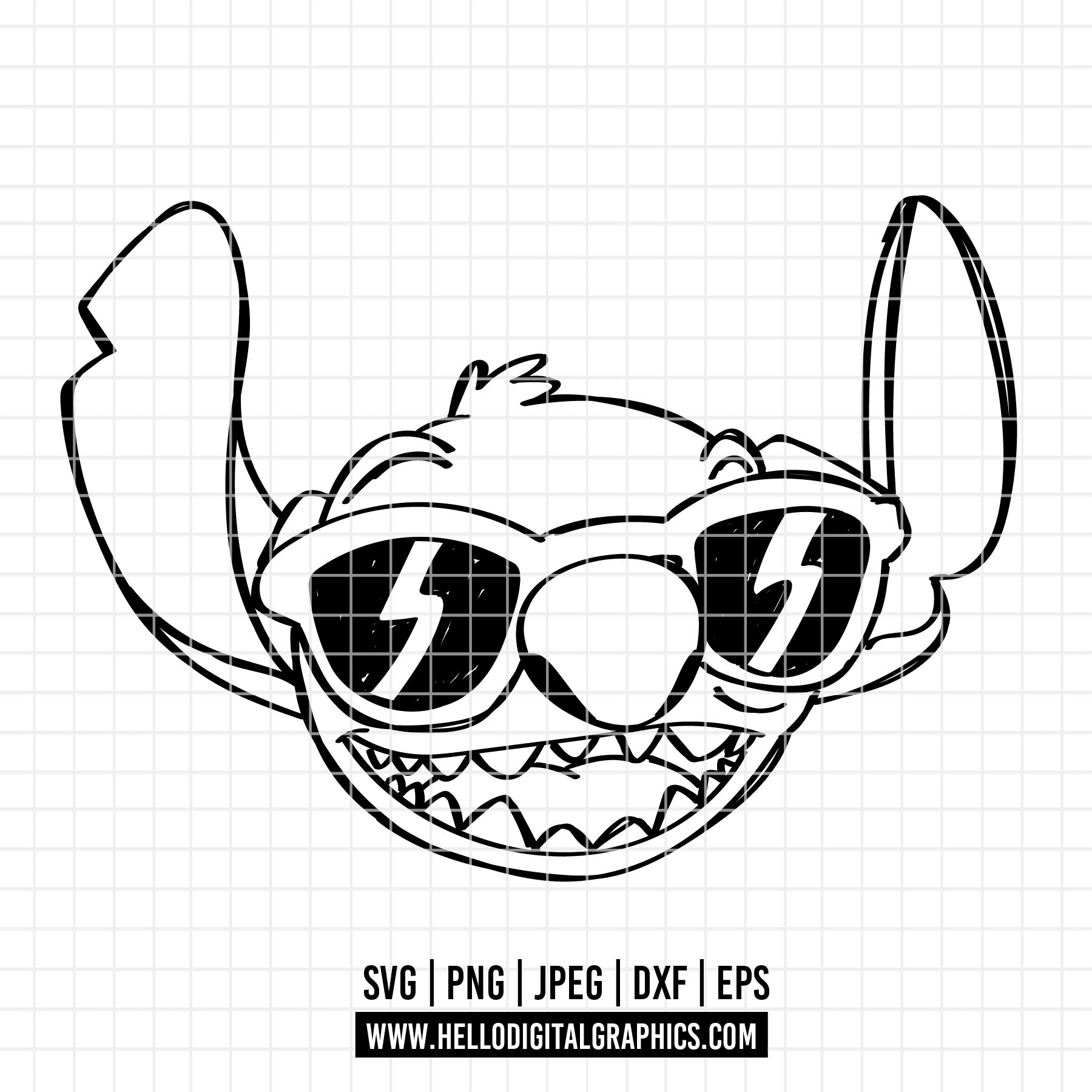 COD3305 - Stitch svg, Best teacher ever svg, disney svg, stitch sketch ...