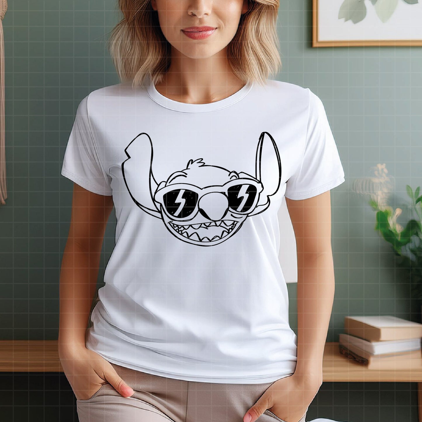 COD3305 - Stitch svg, Best teacher ever svg, disney svg, stitch sketch png