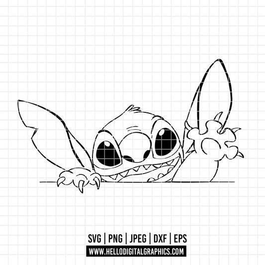COD3306 - Stitch svg, Best teacher ever svg, disney svg, stitch sketch png