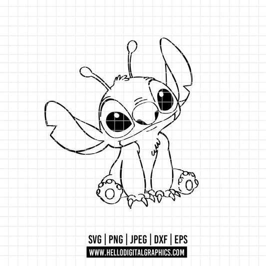 COD3317 - Stitch svg, Best teacher ever svg, disney svg, stitch sketch png