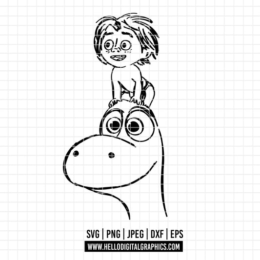 COD3327 - The Good Dinosaur svg, Arlo svg, Arlo Silhouette, Spot Silhouette, Spot svg, Baby Dinosaur svg, Spot Arlo svg, svg file for cricut