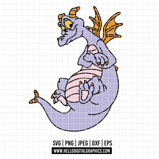 COD3342 - Figment Epcot Png - Svg, Figment Png, Retro Figment Png, Figment The Dragon, Epcot Figment Png, Figment One Little Spark