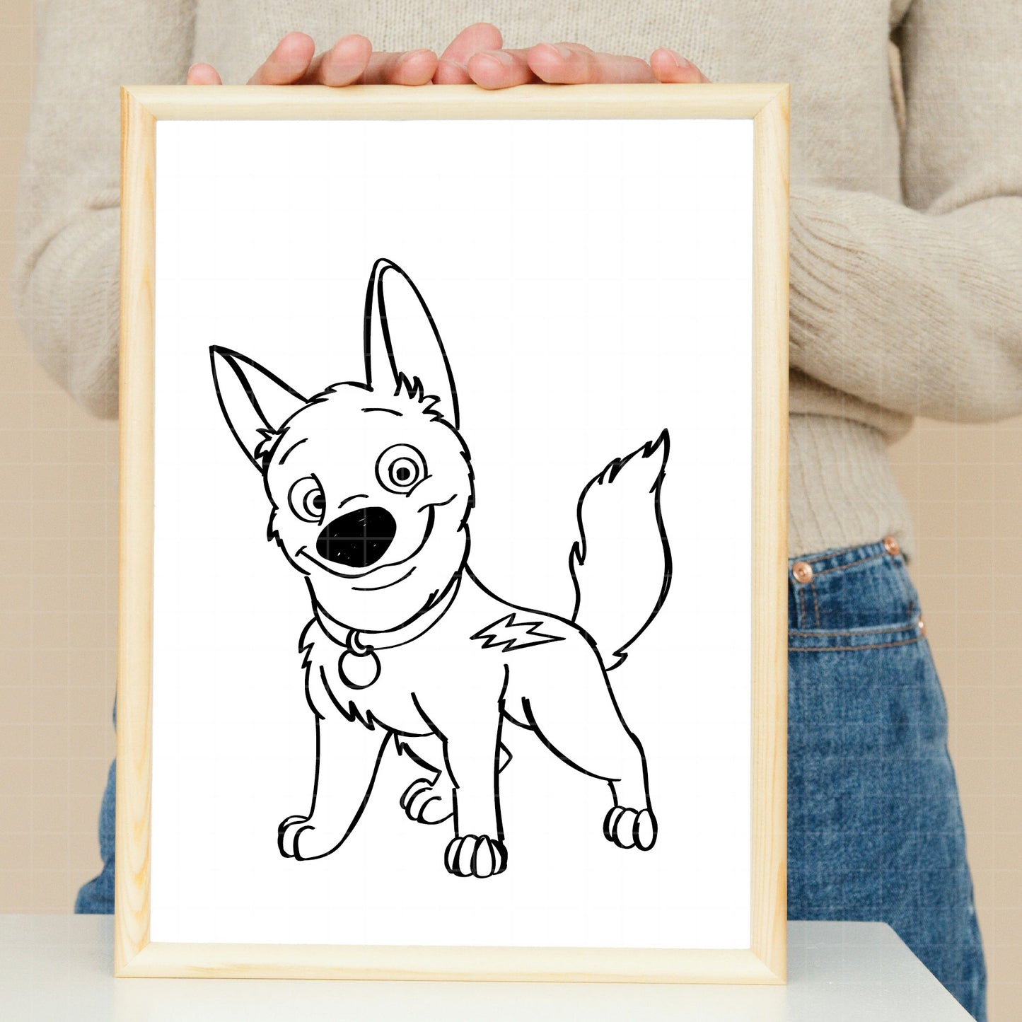 COD3349- Bolt svg, Bolt pixar svg, Disney svg, outline svg, cricut, silhouette