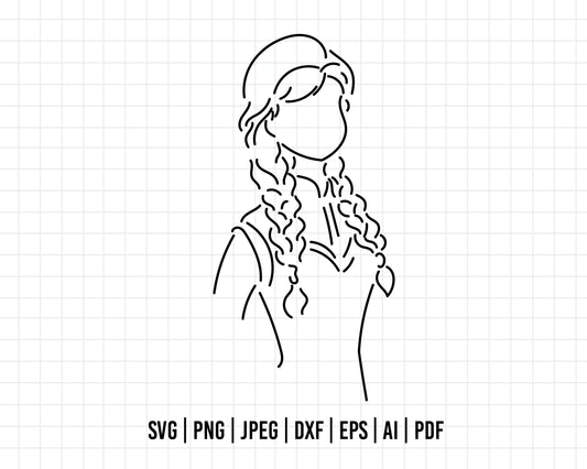 COD34- Frozen svg, Elsa svg, Anna svg, outline svg, cricut silhouette, Princess svg, Disney svg