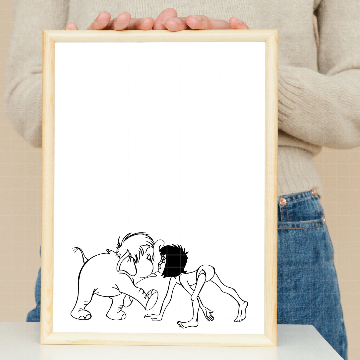 COD3459 - Jungle Book SVG png dxf clipart , cut file outline silhouette, T-Shirt Prints Wall Decals, Baloo jungle book