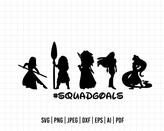 COD346- Squadgoals svg, princess svg, disney svg