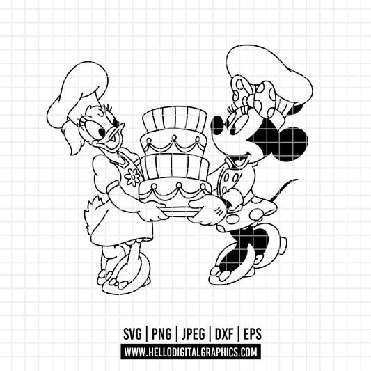 COD3460 - Besties svg, Minnie and daisy svg, Disney svg, disneyland t shirt svg, Disney svg, Minnie mermaid svg