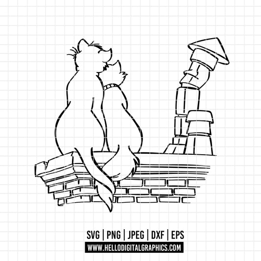 COD3463 - The aristocats SVG, The aristocats clipart vector. Kitten marie