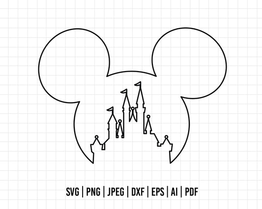 COD348- Castle svg, disney castle svg, disney svg, home svg, disney life svg, png, ,cricut, silhouette