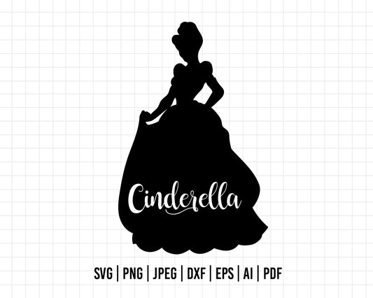 COD35 - Cinderella svg, Princess svg, Princess for Cricut Silhouette, Tumbler svg, disney svg