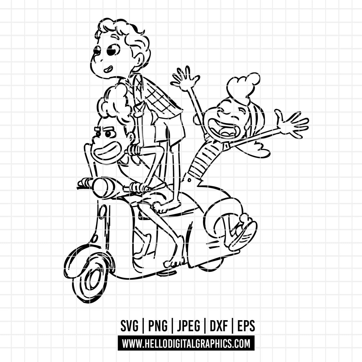 COD3595 - Luca and Alberto Svg, Luca Svg, Alberto Svg, Disney Svg, Cartoon Svg