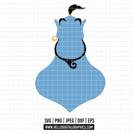 COD3600 - Genie svg, aladdin genie, Aladdin svg, Princess svg, silhouette svg, disney svg