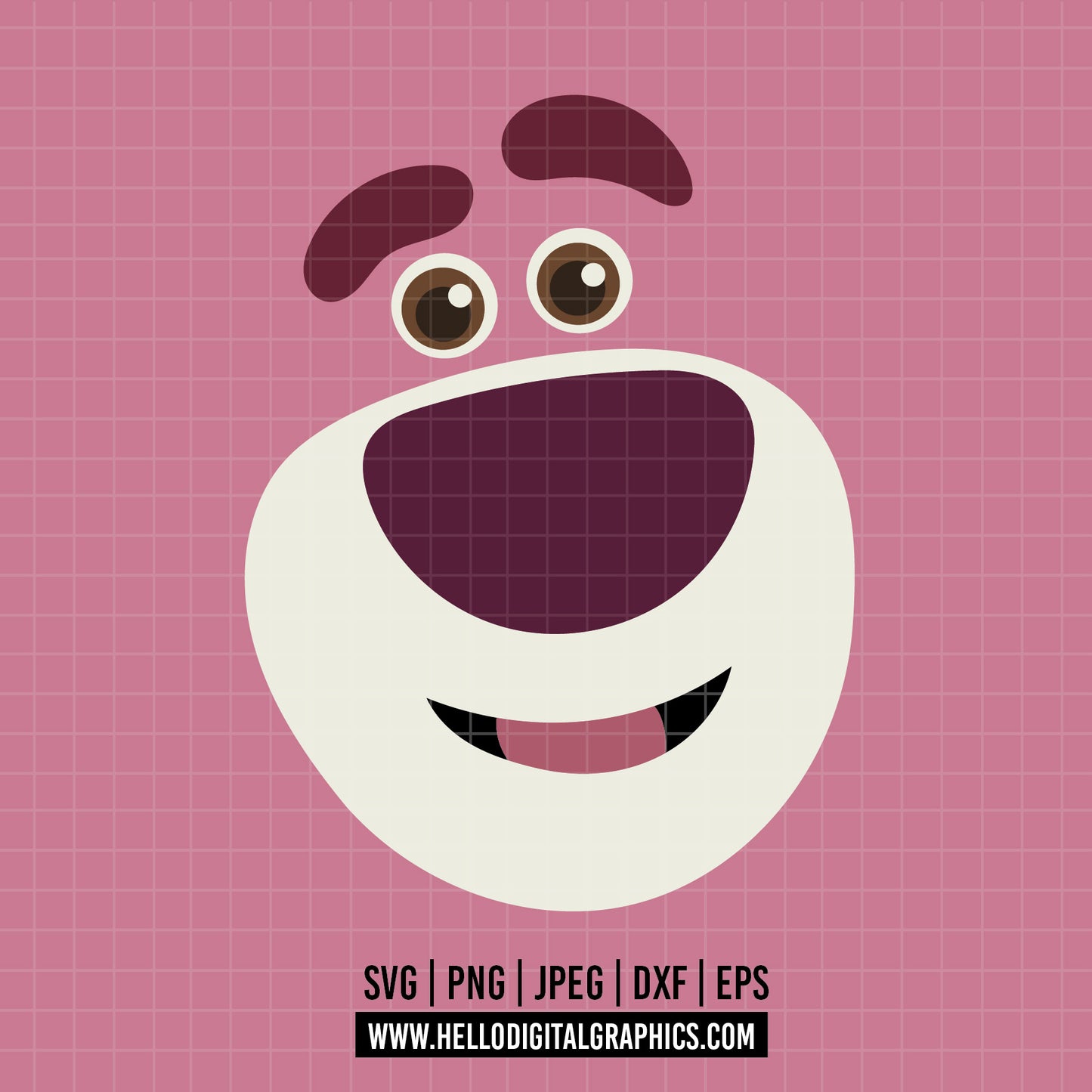 COD3602 -Lotso png, Toy Story PNG, Toy Story Clipart, Toy Story SVG