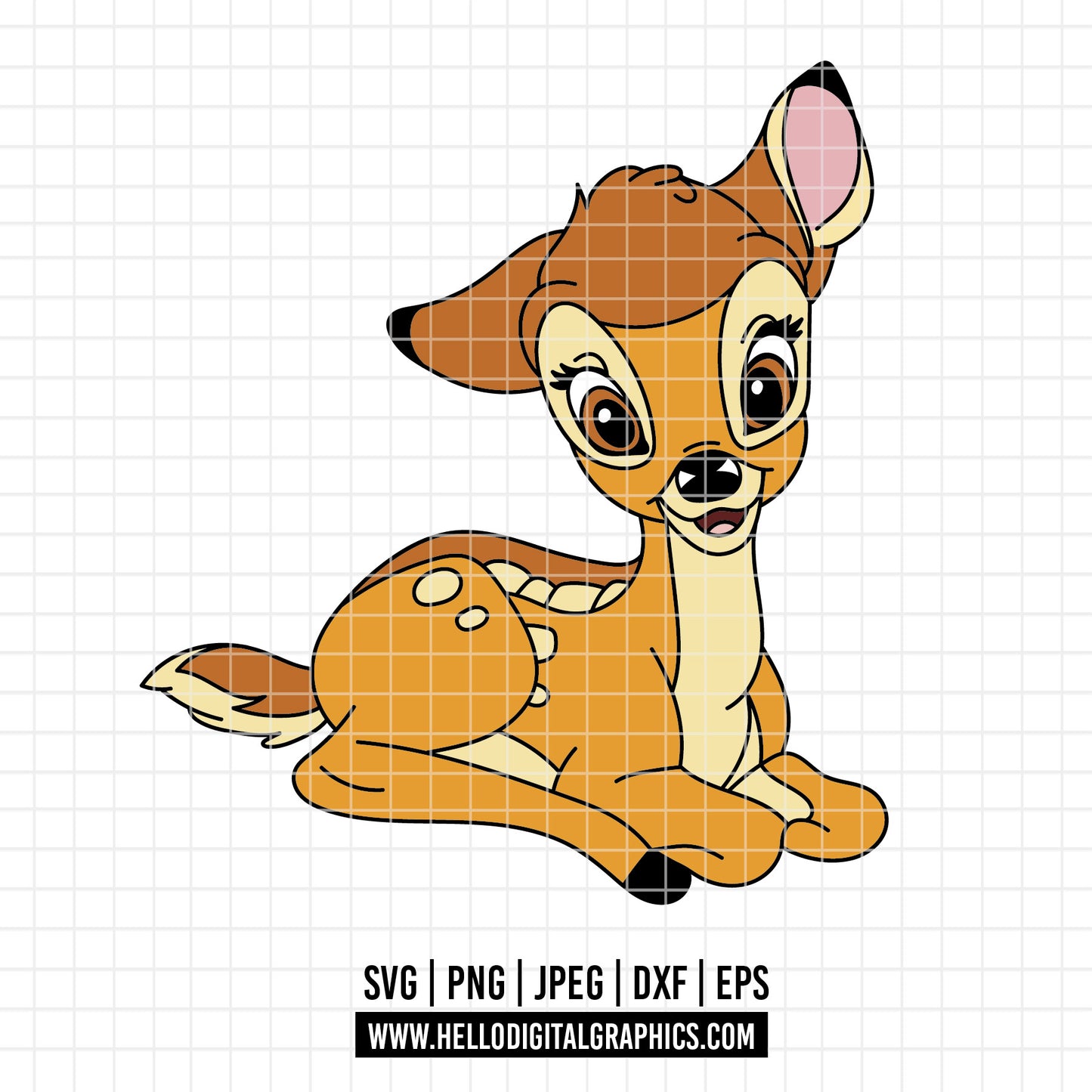 COD3605 - bambi svg, bambi png, bambi clipart, disney svg, cricut, silhouette