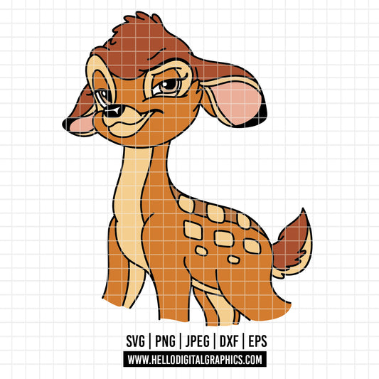COD3606 - bambi svg, bambi png, bambi clipart, disney svg, cricut, silhouette
