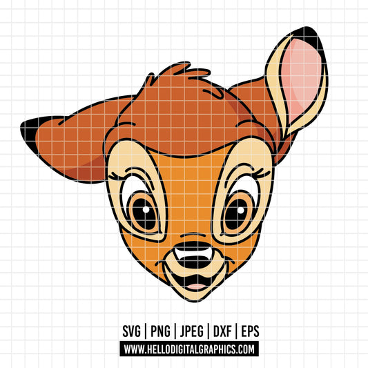 COD3607 - bambi svg, bambi png, bambi clipart, disney svg, cricut, silhouette