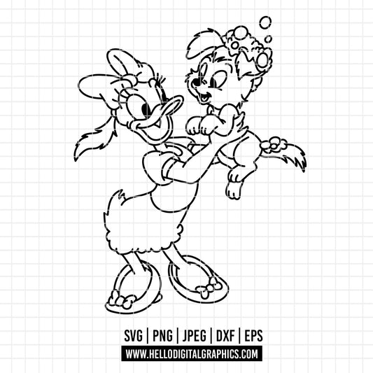 COD3636 - Besties svg, Minnie and daisy svg, Disney svg, disneyland t shirt svg, Disney svg, Minnie mermaid svg