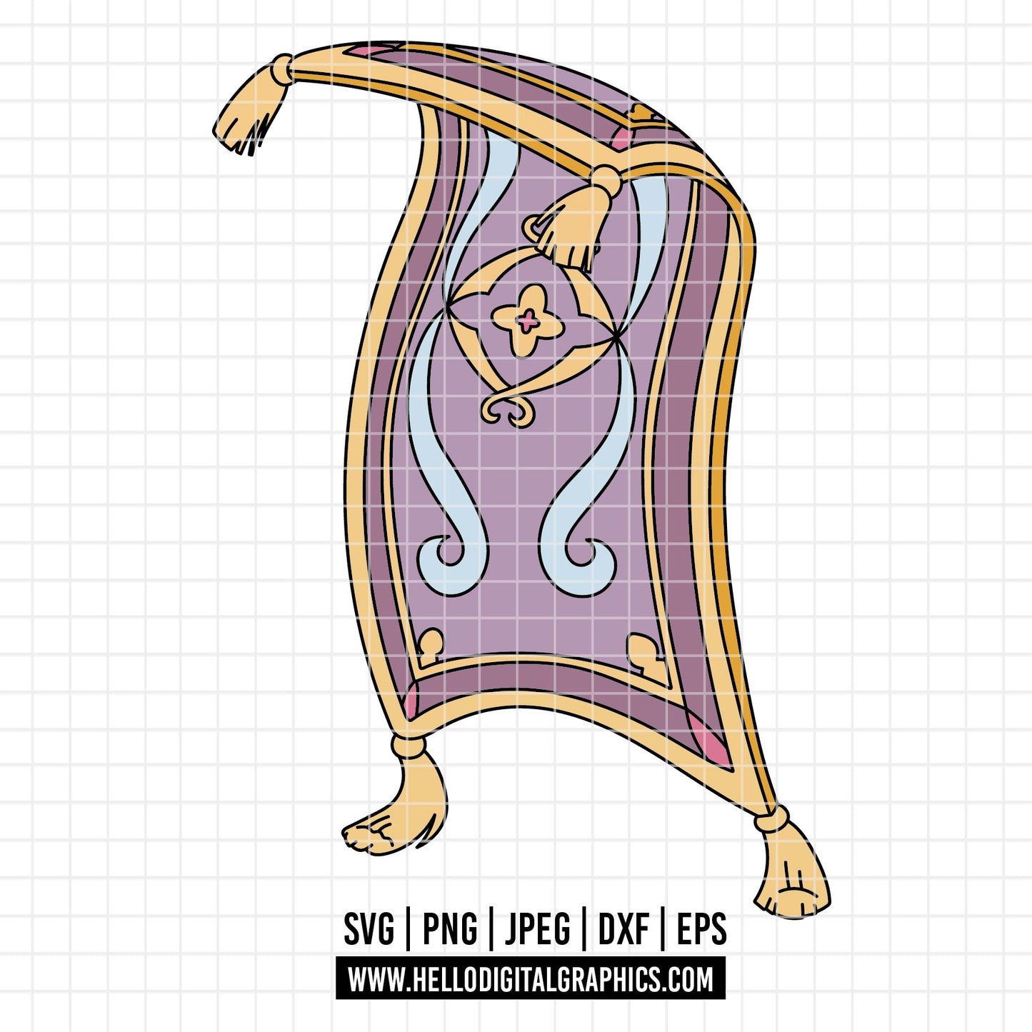 COD3638 - Genie svg, aladdin genie, Aladdin svg, Princess svg, silhouette svg, disney svg
