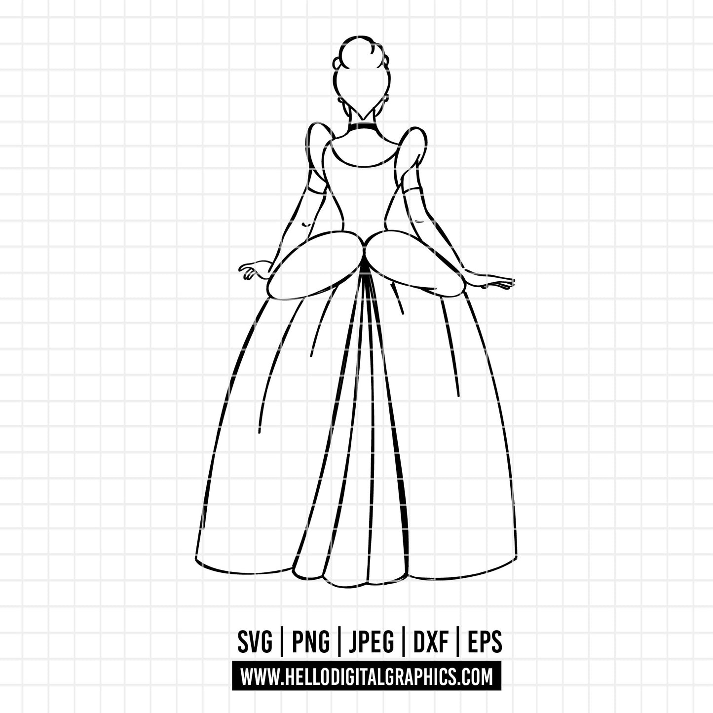 COD3645 - Cinderella svg, Princess svg, Princess for Cricut Silhouette, Tumbler svg, disney svg