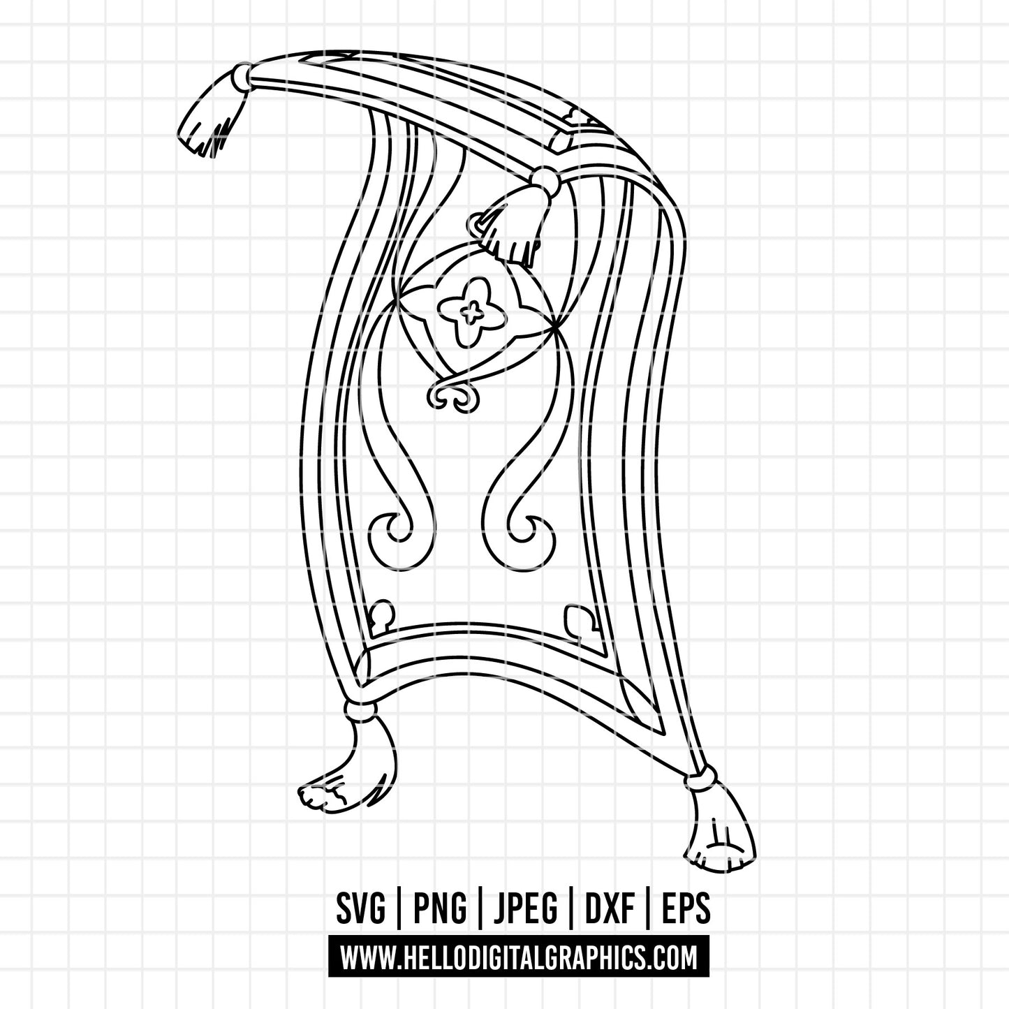 COD3646 - Genie svg, aladdin genie, Aladdin svg, Princess svg, silhouette svg, disney svg