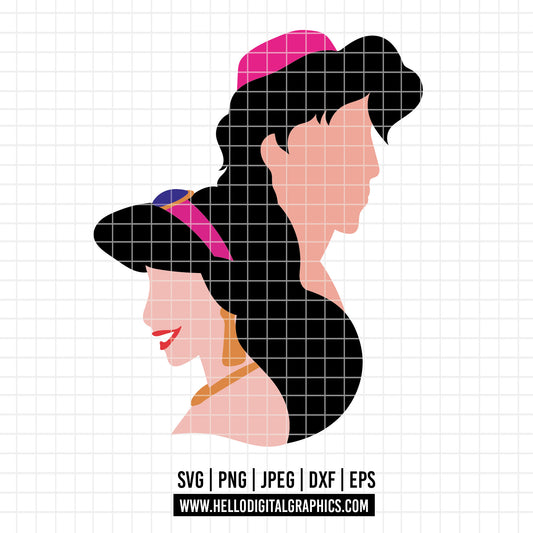 COD3655 - Genie svg, aladdin genie, Aladdin svg, Princess svg, silhouette svg, disney svg