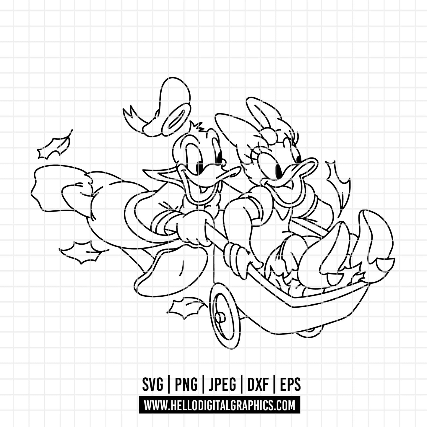 COD3681 - Daisy and donald svg, Disney svg, disneyland t shirt svg, Disney svg