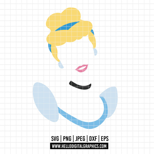COD3683 - Cinderella svg, Princess svg, Princess for Cricut Silhouette, disney svg