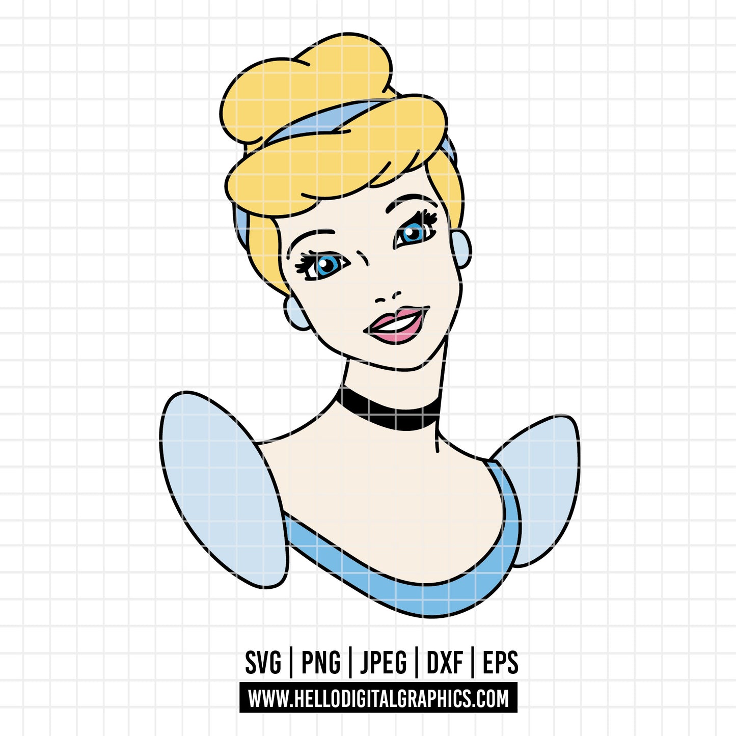 COD3684 - Cinderella svg, Princess svg, Princess for Cricut Silhouette, disney svg