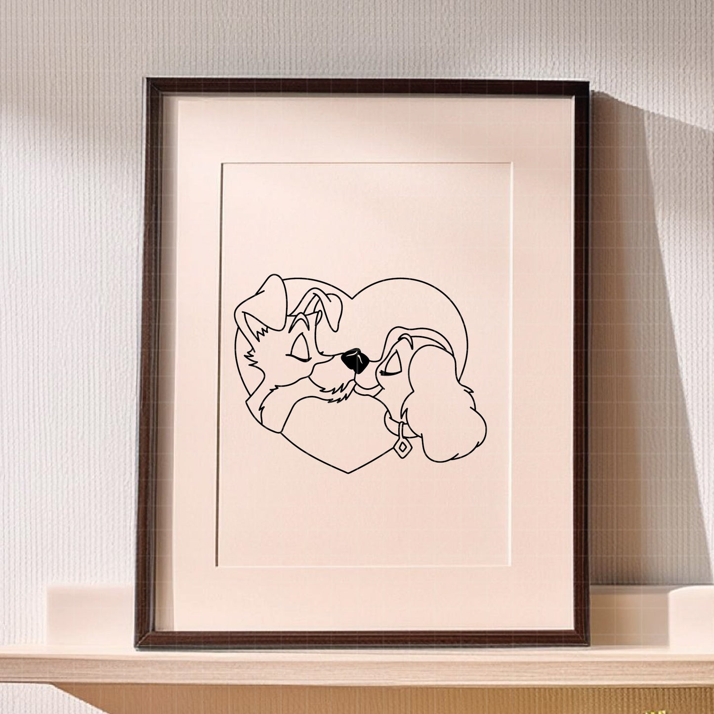 COD3687 - Lady and the Tramp - Digital Download, Instant Download, svg, dxf, eps & png