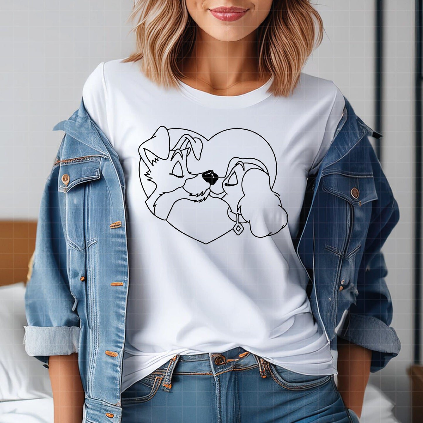 COD3687 - Lady and the Tramp - Digital Download, Instant Download, svg, dxf, eps & png