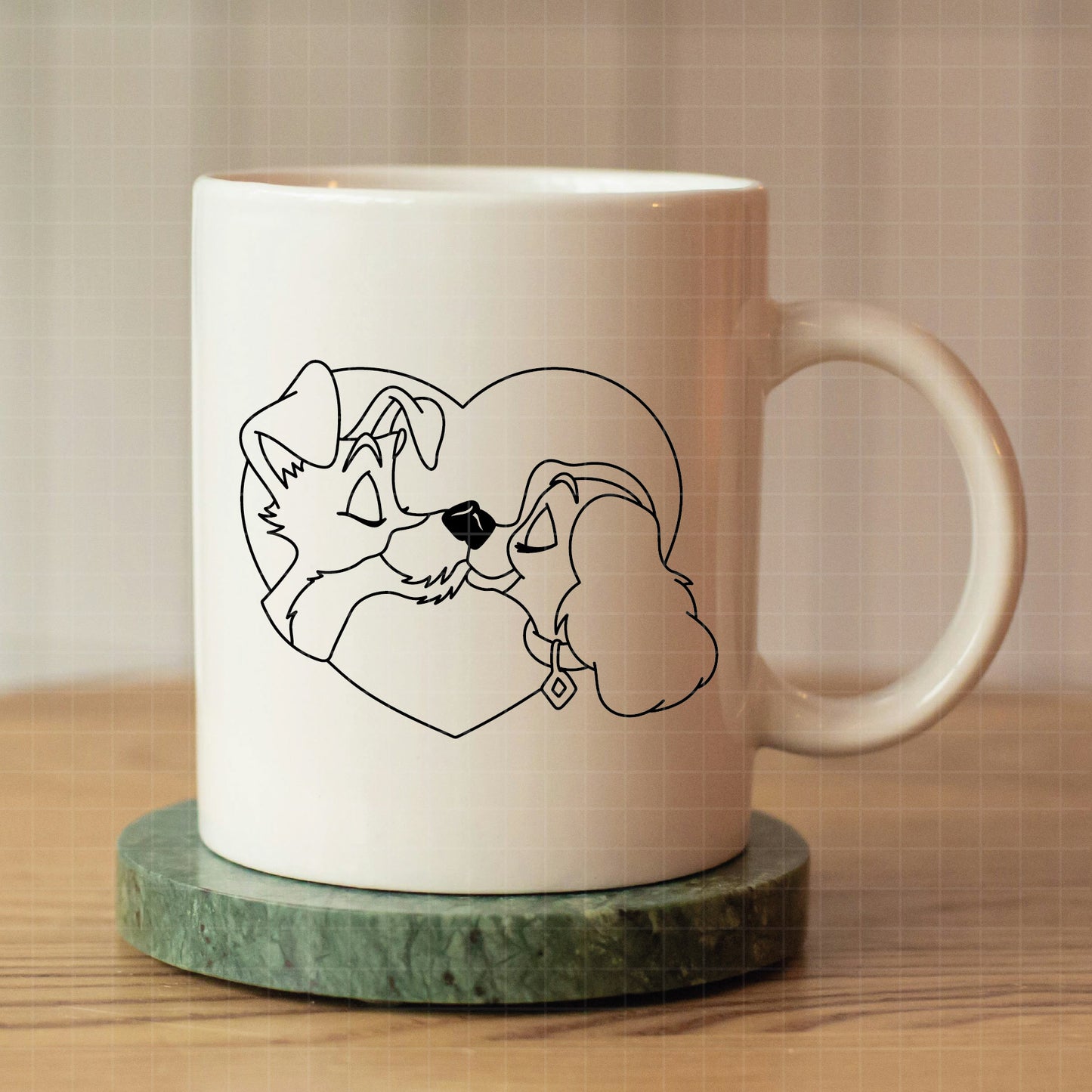 COD3687 - Lady and the Tramp - Digital Download, Instant Download, svg, dxf, eps & png