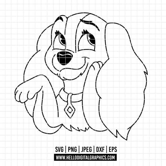 COD3688 - Lady and the Tramp - Digital Download, Instant Download, svg, dxf, eps & png
