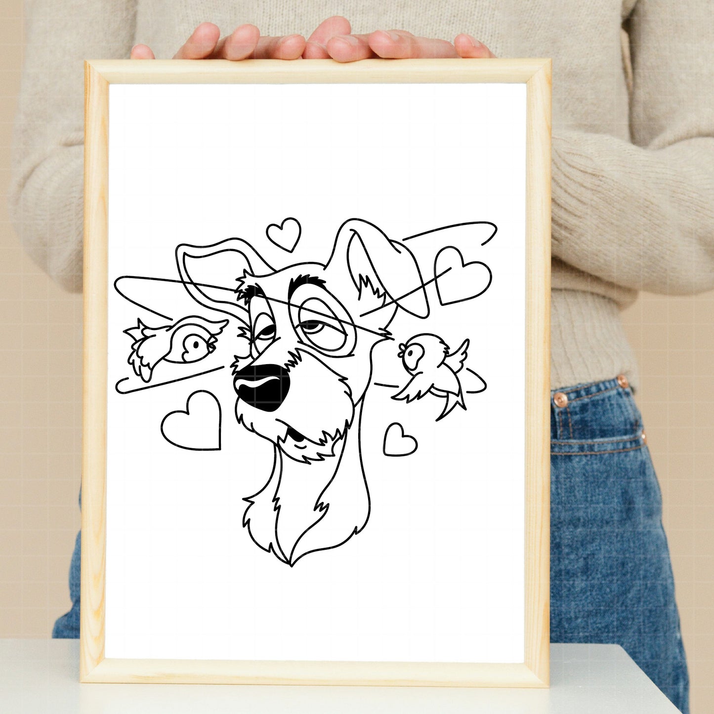 COD3689 - Lady and the Tramp - Digital Download, Instant Download, svg, dxf, eps & png