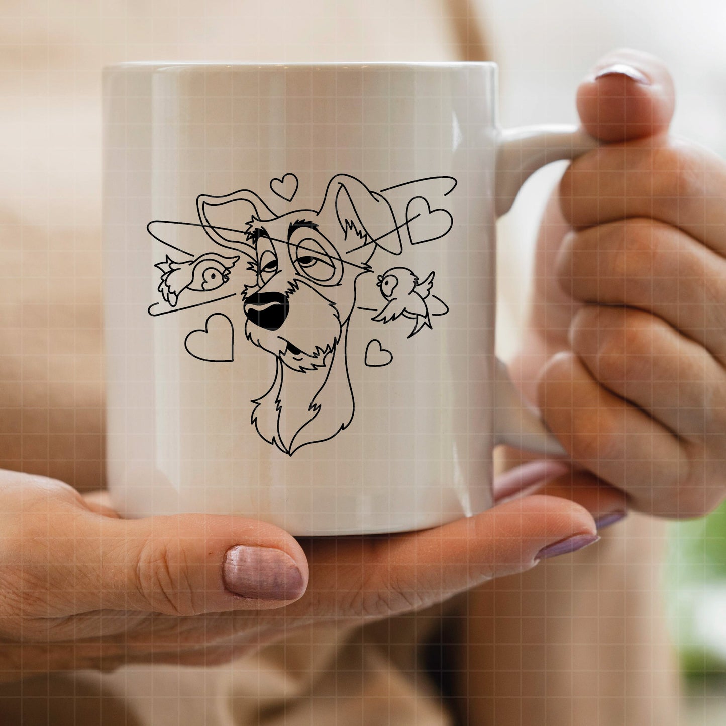 COD3689 - Lady and the Tramp - Digital Download, Instant Download, svg, dxf, eps & png