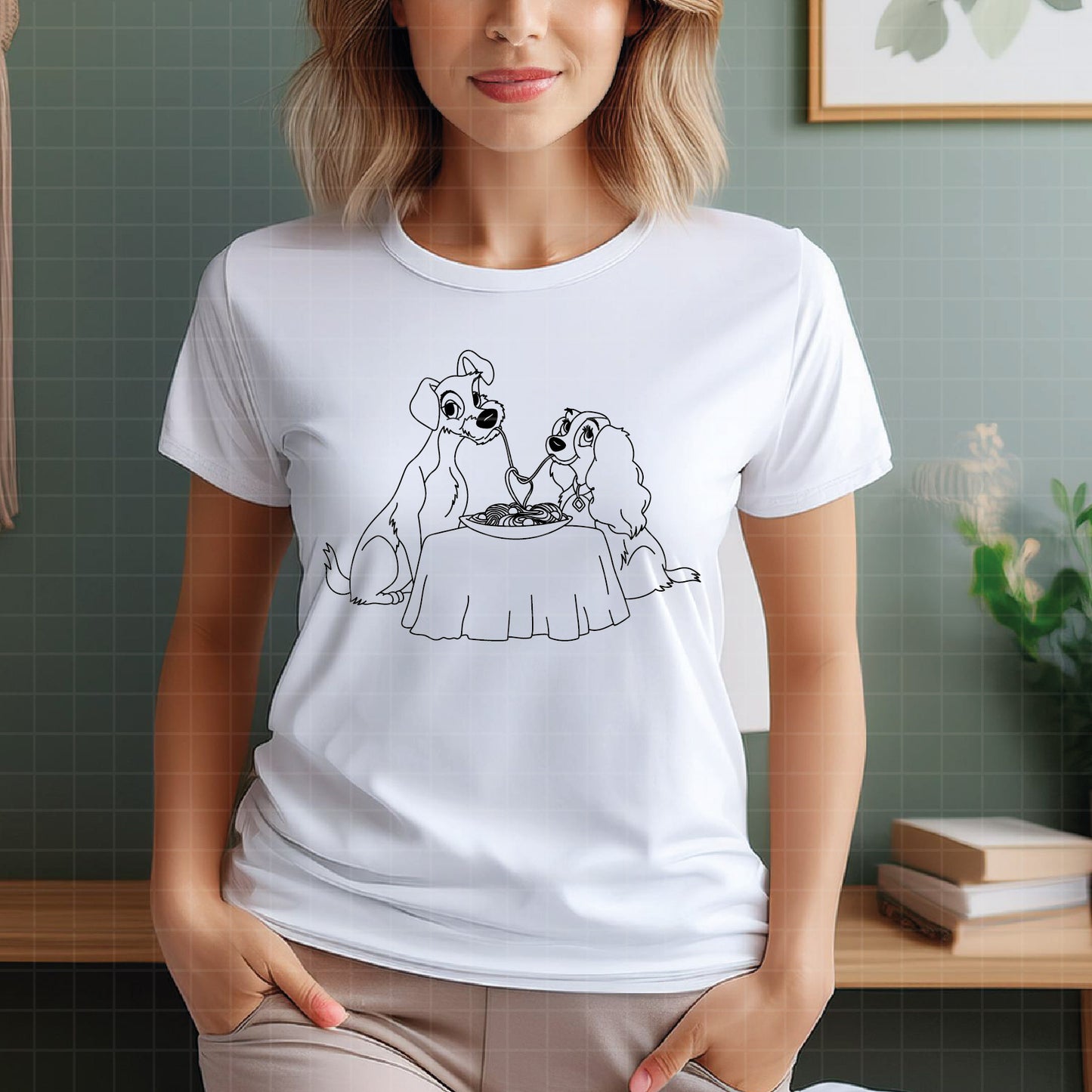 COD3691 - Lady and the Tramp - Digital Download, Instant Download, svg, dxf, eps & png