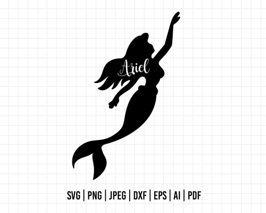 COD37- Little Mermaid svg, Ariel svg, Princess svg, disney svg, Cricut, Silhouette