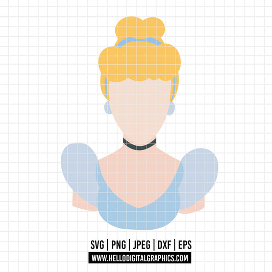 COD3702 - Cinderella svg, Princess svg, Princess for Cricut Silhouette, disney svg